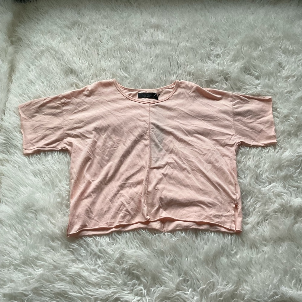 🆕Daniel Patrick‎ Peach Pink Cropped Trail Tee